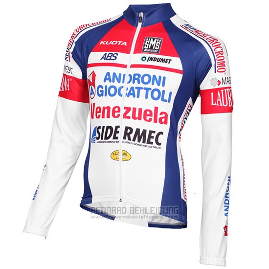 2015 Fahrradbekleidung Androni Giocattoli Wei Trikot Langarm und Tragerhose